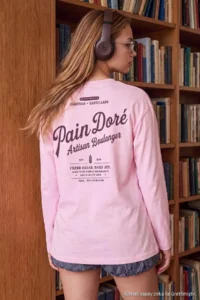TRENDYOLMİLLA PINK 100% Cotton Slogan Printed Oversized/Wide Cut Knitting T-Shirt - Image 9