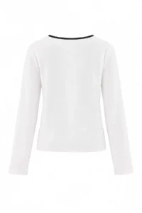 TRENDYOLMİLLA Ecru Knitting T-Shirt - Image 3