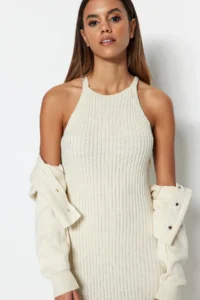 TRENDYOLMİLLA Stone Midi Basic Cardigan Dress - Image 2