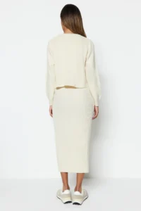TRENDYOLMİLLA Stone Midi Basic Cardigan Dress - Image 8