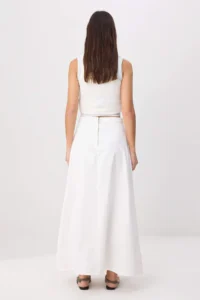 TRENDYOLMİLLA WHITE with flywheel Maxi DENIM Skirt - Image 4