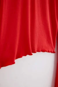 TRENDYOLMİLLA Red Fitted/Fitted with flywheel/Frilly Premium Soft Knitting Blouse - Image 6