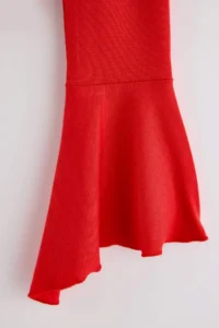 TRENDYOLMİLLA Red Fitted/Fitted with flywheel/Frilly Premium Soft Knitting Blouse - Image 7