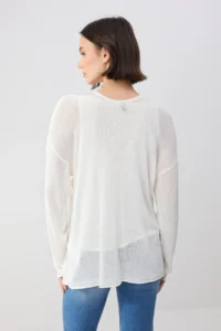 TRENDYOLMİLLA Wardrobe Essentials Ecru Boat Neck Oversized 2 Sets Tank Top-Blouse Knitwear Thin Blouse - Image 10