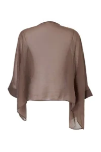 TRENDYOLMİLLA Brown Oversized Thin Draped Weaving Blouse - Image 7