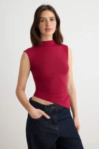 TRENDYOLMİLLA Black-Ecru-Burgundy 3 Sets Pack Fitted High Neck Knitting Blouse - Image 2