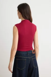 TRENDYOLMİLLA Black-Ecru-Burgundy 3 Sets Pack Fitted High Neck Knitting Blouse - Image 4