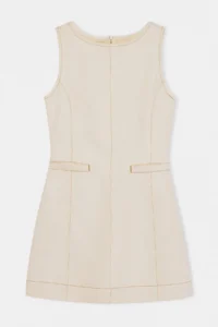 TRENDYOLMİLLA Ecru Sleeveless Medium Flexible Mini DENIM Dress - Image 5