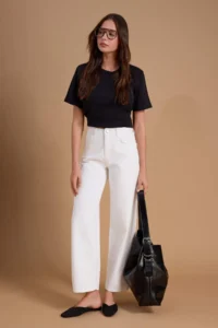 TRENDYOLMİLLA WHITE High Waist 100% Cotton barrel jeans - Image 6