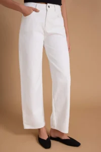 TRENDYOLMİLLA WHITE High Waist 100% Cotton barrel jeans - Image 7