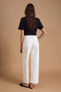 TRENDYOLMİLLA WHITE High Waist 100% Cotton barrel jeans - Image 8