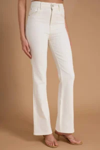 TRENDYOLMİLLA Ecru High Waist Ekstra Flexible Flare flared leg jeans - Image 3