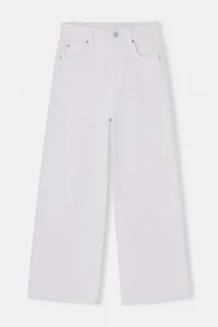 TRENDYOLMİLLA WHITE High Waist Medium Flexible culotte Wide Leg jeans - Image 9