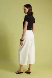 TRENDYOLMİLLA WHITE Waist Detailed High Waist Short Length Baggy Balloon jeans - Image 4