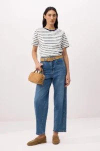 TRENDYOLMİLLA BLUE Stitching Detailed High Waist Less Flexible barrel jeans