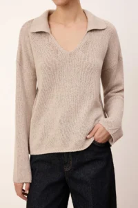 TRENDYOLMİLLA Wardrobe Essentials Mink Wide Pattern Blouse Look Knitwear Sweater - Image 3