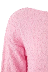 TRENDYOLMİLLA PINK textured Boat Neck Knitwear Sweater - Image 10