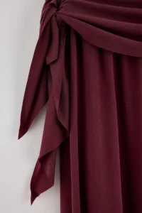 TRENDYOLMİLLA Plum Premium Lyocell Content Summer Wide Leg Belted Regular Waist LONG Knitting Pants - Image 6