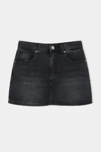 TRENDYOLMİLLA Black Az Flexible Mini DENIM Shorts Skirt - Image 11