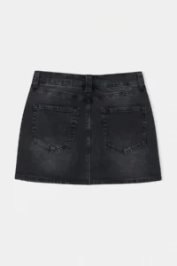 TRENDYOLMİLLA Black Az Flexible Mini DENIM Shorts Skirt - Image 12