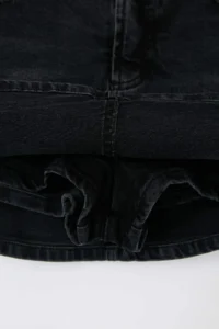 TRENDYOLMİLLA Black Az Flexible Mini DENIM Shorts Skirt - Image 13