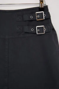 TRENDYOLMİLLA Anthracite 100% Cotton High Waist DENIM Shorts Skirt - Image 6