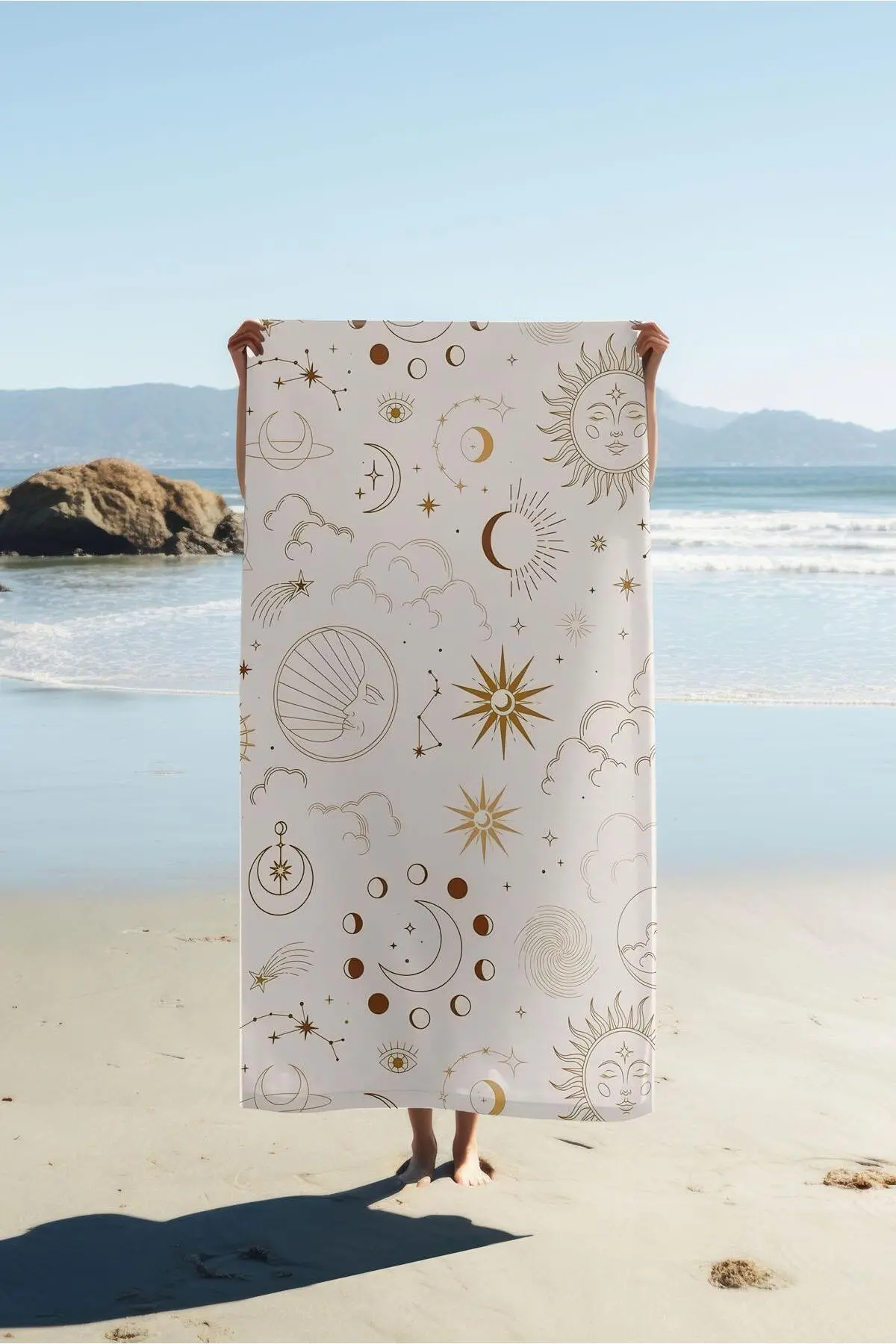 Dolce Mariee Digital Printing Beach Sea Towel Sun and Star Patterned Loincloth HVL0083