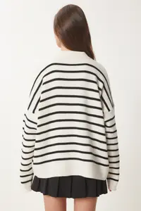 Happiness İstanbul Women Polo Shirt Collar Knitwear Sweater - Image 6