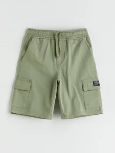 LCW Kids Green Elastic Waist Boys' Cargo Shorts - Image 2