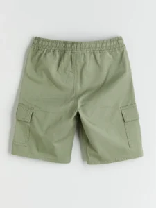 LCW Kids Green Elastic Waist Boys' Cargo Shorts - Image 3