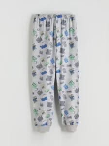 LC Waikiki Gray LCW KidsBisiklet Collar Men Kids Pajama Set - Image 5