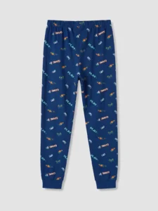 LC Waikiki Navy Blue LCW KidsBisiklet Collar Boys' Pajamas Set - Image 7