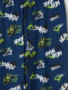 LC Waikiki Ecru LCW KidsNew York Printed Boys' Pajamas Set - Image 8