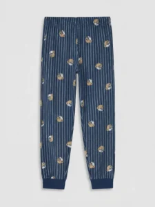LC Waikiki Ecru LCW KidsBisiklet Collar Men Kids Pajama Set - Image 8