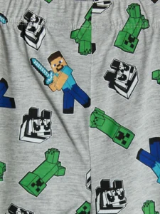 LC Waikiki Navy Blue LCW KidsMinecraft Licensed Men Kids Pajama Set - Image 7