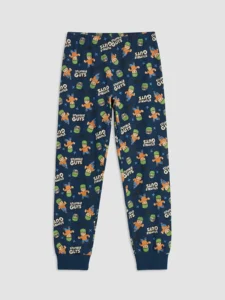 LC Waikiki Navy Blue LCW KidsStumble Guys Printed Men Kids Pajama Set - Image 3