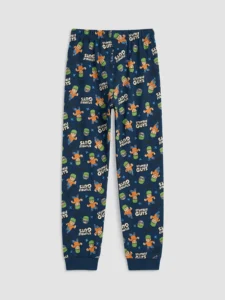 LC Waikiki Navy Blue LCW KidsStumble Guys Printed Men Kids Pajama Set - Image 5