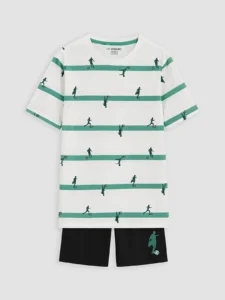 LC Waikiki White LCW KidsErkek Kids OF shorts Pajama Set - Image 2