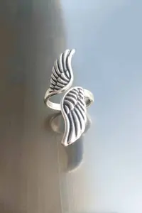 The Collection Silver Plated Winged Ring - Image 4