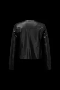 Jaglion New Season Plain Leather Jacket - Image 5
