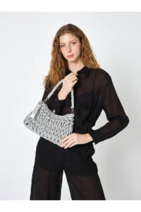 Pierre Cardin Silver Women Wicker Handbag 05pc25y20204 - Image 2