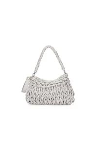 Pierre Cardin Silver Women Wicker Handbag 05pc25y20204 - Image 4