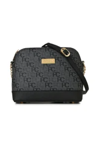Pierre Cardin Anthracite Screened Alphabet Women's Crossbody Bag - Image 2