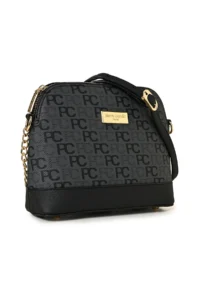 Pierre Cardin Anthracite Screened Alphabet Women's Crossbody Bag - Image 3