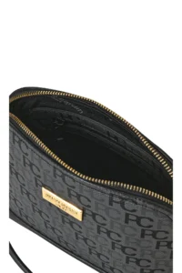 Pierre Cardin Anthracite Screened Alphabet Women's Crossbody Bag - Image 4