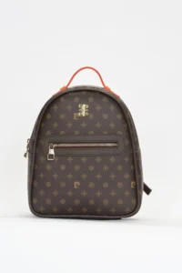 Pierre Cardin Brown Monogram Women Backpack - Image 2