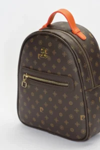 Pierre Cardin Brown Monogram Women Backpack - Image 4