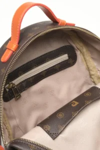 Pierre Cardin Brown Monogram Women Backpack - Image 5