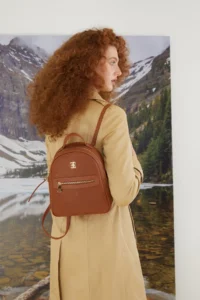 Pierre Cardin Print Camel Women Backpack