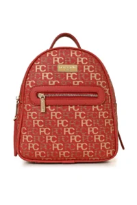 Pierre Cardin Red Tram Alphabet Women's Backpack